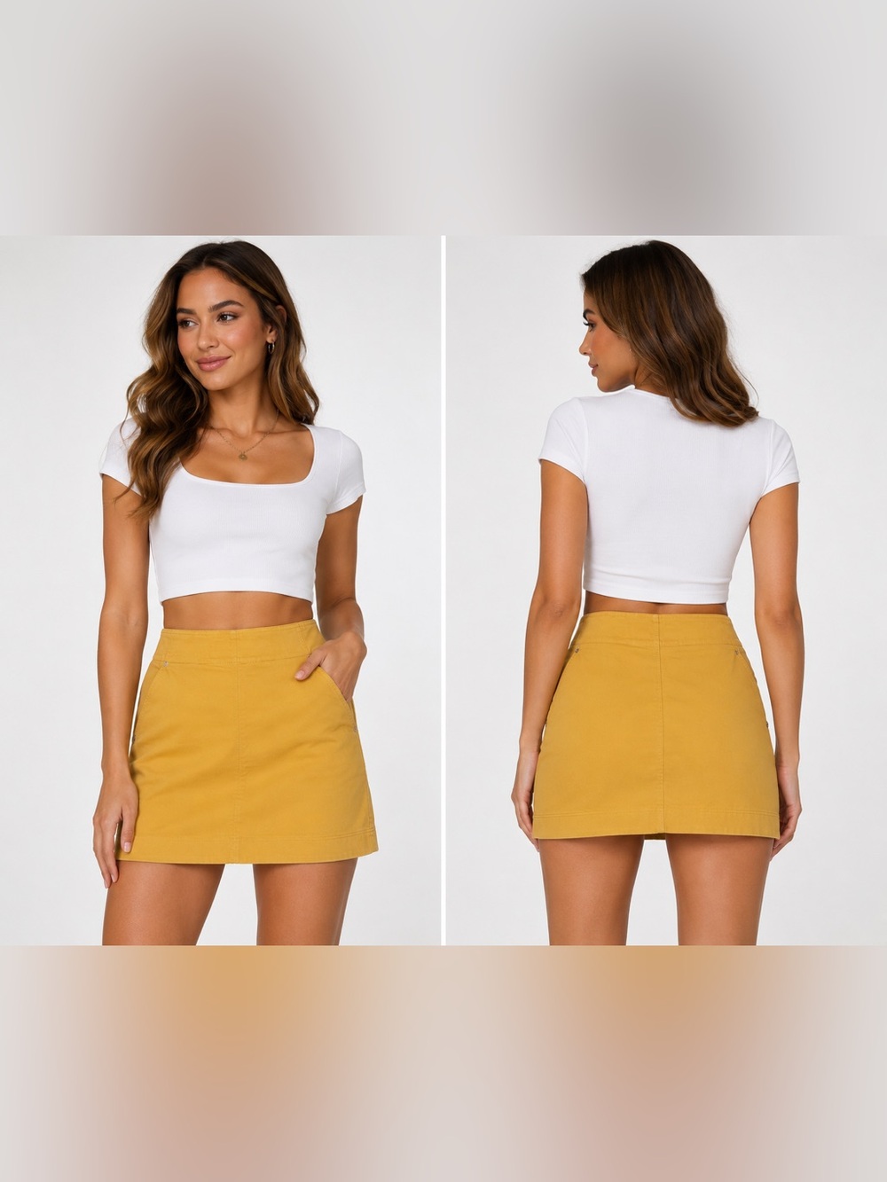Club Monaco Mustard Yellow Mini Skirt – Women’s Size 24